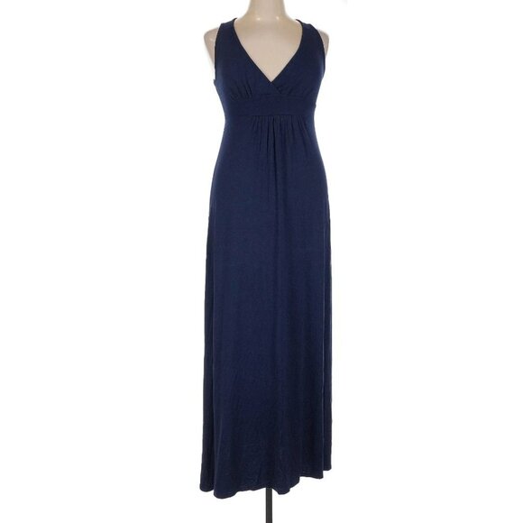 LOVEAPPELLA Women Navy Blue Long Dress LARGE - Picture 6 of 6